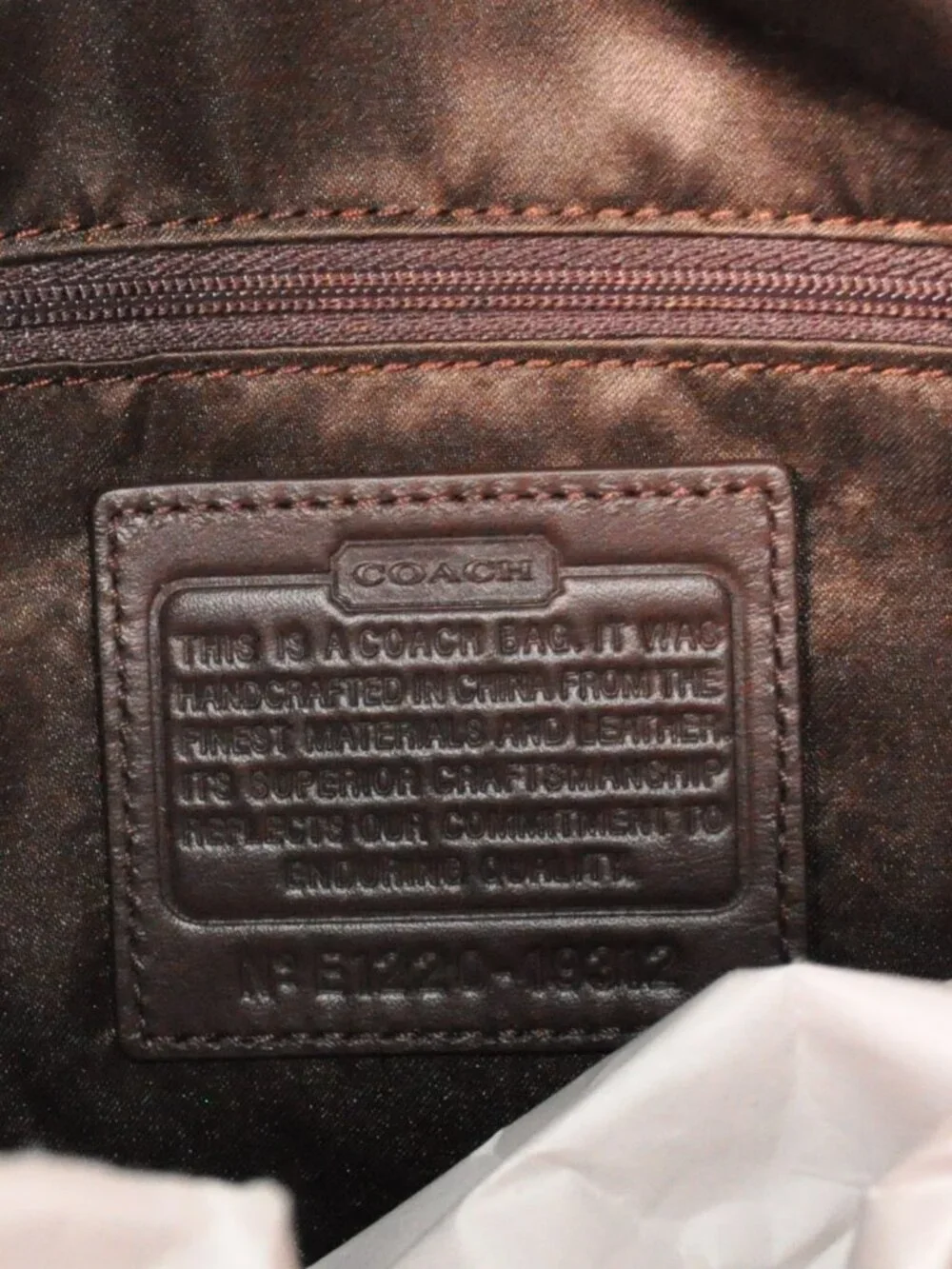 Coach F23048 Kristin Woven Leather Satchel Tan Brown Shoulder Bag